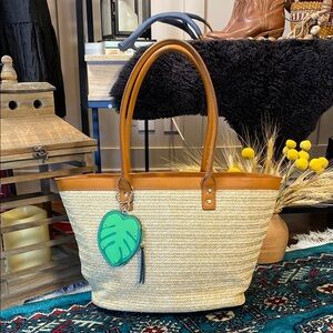 Women's Large Capacity Shoulder Bag Summer Straw Woven Basket Handbag Fashion